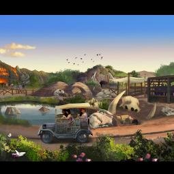 General view of an area of an outdoor theme park. Leisure Expert Group.