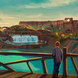 General view of an area of an outdoors theme park. Leisure Expert Group.