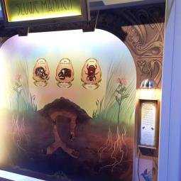 Naturalis Museum. Poster about dung beetles in the 'Seduction' section