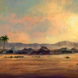 Background for interactive video. Archeaology museum. Project.