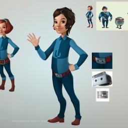 Set of characters for a school of animation. Boy and girl based on the same model. U-tad. Spain. 