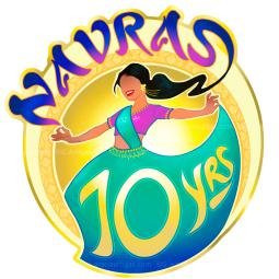 Navras Bollywood Dance School 10 year anniversary logo. Digital. 