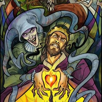 We Were Here Together videogame artwork. Stained glass detail 2. Digital