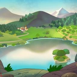 Minor Chocolate Videogame design. Background for the game. Digital