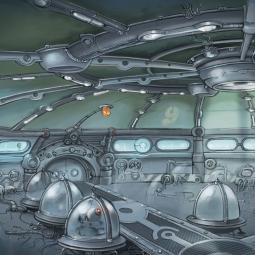 Artwork for feature film Planet 51. Production artwork. Pencil and digital
