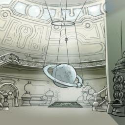 Artwork for feature film Planet 51. Production artwork. Pencil and digital