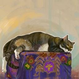 Siesta time. Digital from life