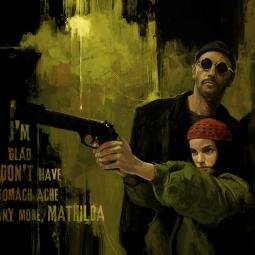 No more stomach ache. Digital from photo reference from the film Leon. 