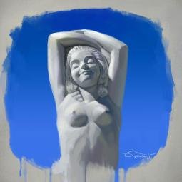 Sunbathing. Digital. From photo reference by TGS