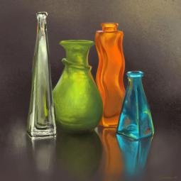 Glass Light. Digital from life. 