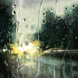 Afraid of the rain. Digital from photo reference. 