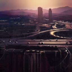 The city. Digital from photo reference by I. Fernández