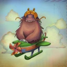 Monsterflight. Pencil and digital. 