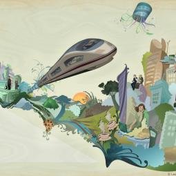 Art for RENFE trains TV ad