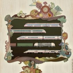 Art for RENFE trains TV ad