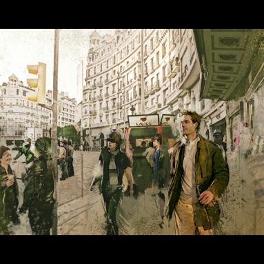 Buchanans TV ad. Processed and painted frame