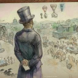 National Lottery TV ad. Concept drawing for presentation and pitch.