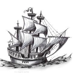 Art for REPSOL TV ad. Ships. Marker and digital for body transfer