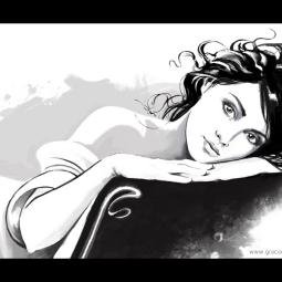 Illustration of character prepared for limited animation. Anniversary of Teatro Clasico de Merida. Vida en Marte. 