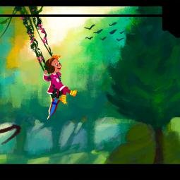 Preconcept for the scene in the wood