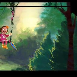 Preconcept for scene in the wood